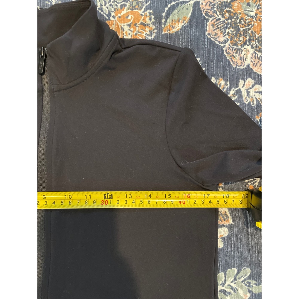 FLX Full Zip Jacket Women's Medium Black Stretch Travel Leisure Mock Neck New - Picture 5 of 12
